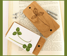Load image into Gallery viewer, Custom Design Pocket Sized Flower Press | 2"x4": Brass / Cherry - These Hands Makers Collective