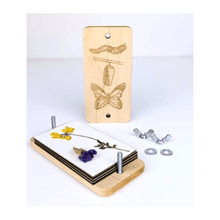 Load image into Gallery viewer, Custom Design Pocket Sized Flower Press | 2"x4": Brass / Cherry - These Hands Makers Collective