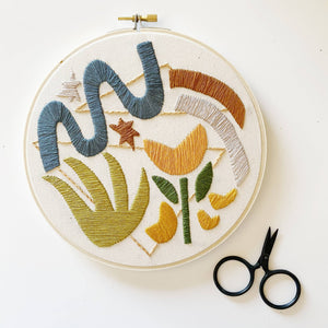 Desert Flow Embroidery Kit with Supplies - These Hands Makers Collective