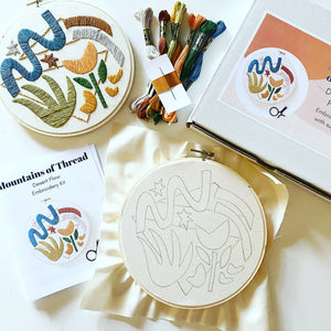 Desert Flow Embroidery Kit with Supplies - These Hands Makers Collective