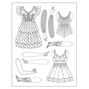 TAYLOR SWIFT COLORING PAPER DOLL SET