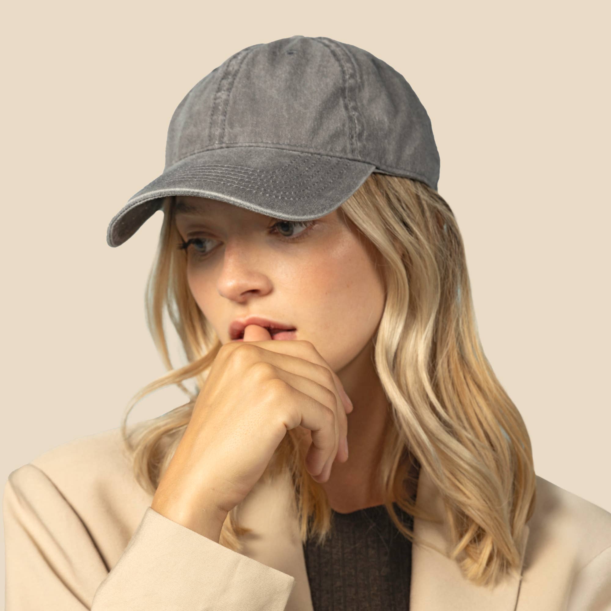 CHOK.LIDS Vintage Twill Baseball Cap: Charcoal