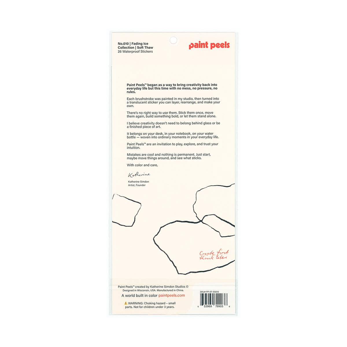 Fading Ice - No.010 Single Sticker Sheet - These Hands Makers Collective