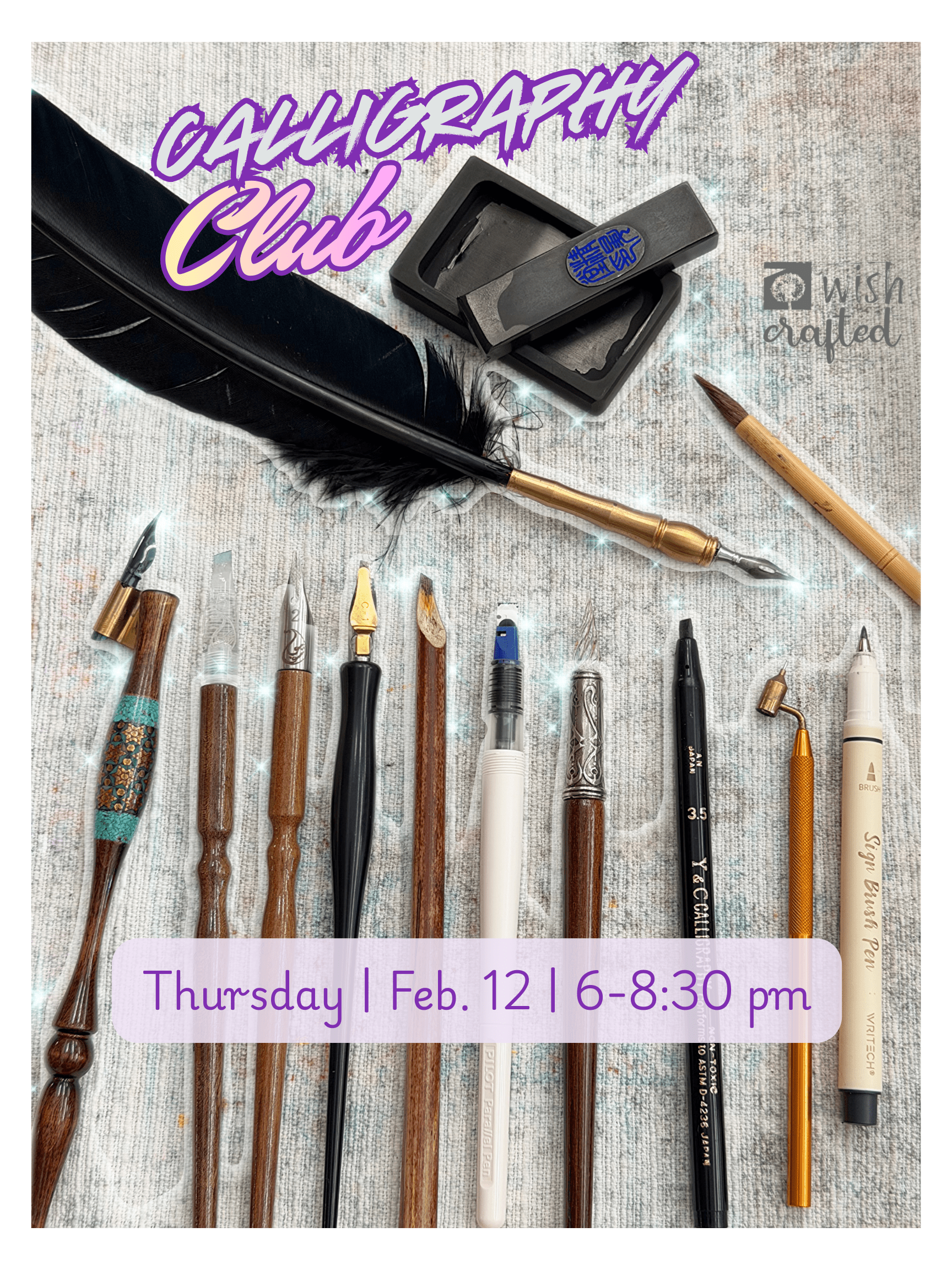 FEB 12th IN - PERSON - Calligraphy Club - Valentine's Day edition - These Hands Makers Collective