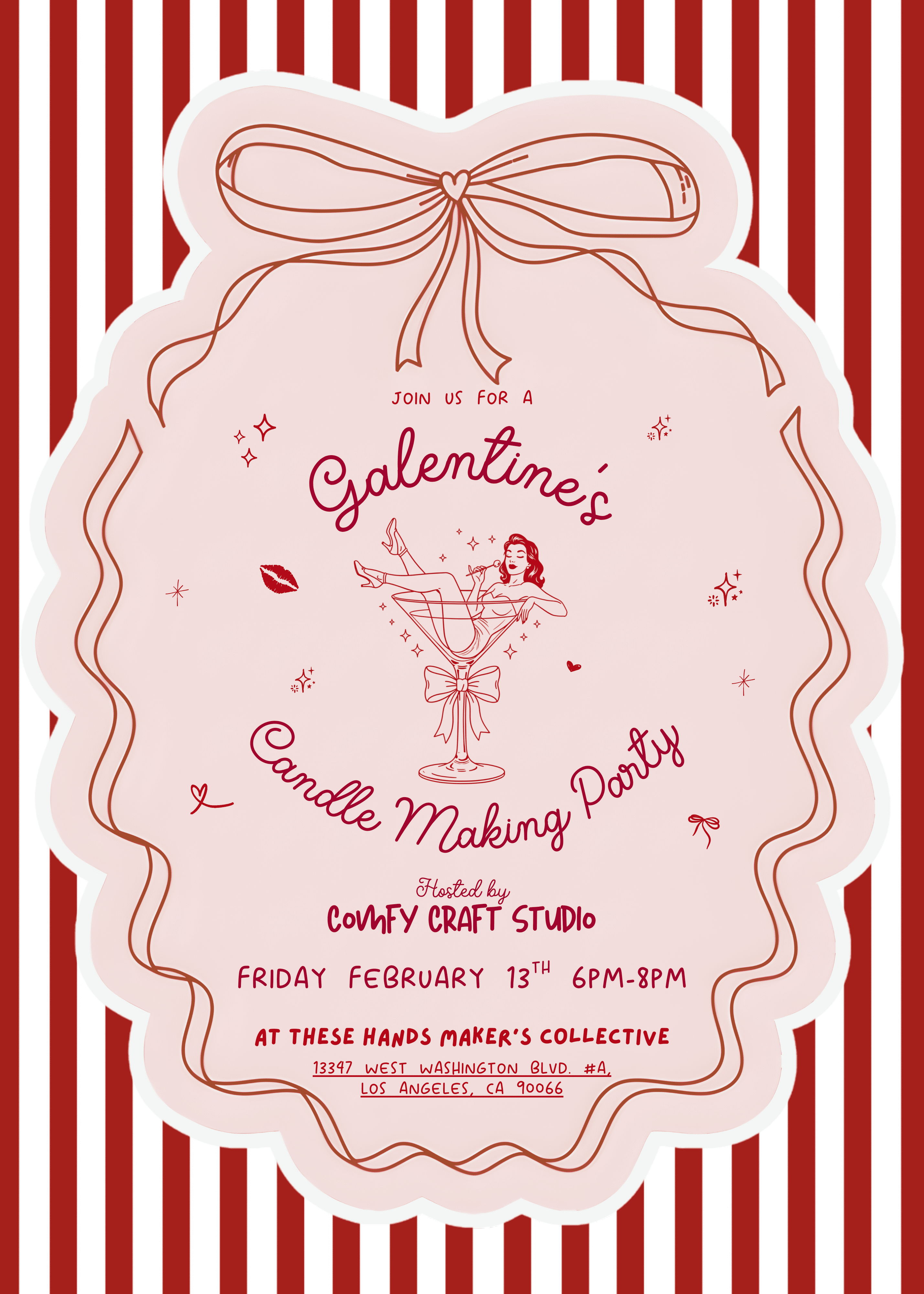 FEB 13th IN - PERSON - Galentine’s Candle - Making Party — Girls Night Out - These Hands Makers Collective
