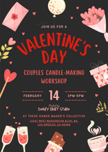 Load image into Gallery viewer, FEB 14th IN - PERSON - Valentine’s Day Candle - Making — 1 TICKET PER COUPLE - These Hands Makers Collective