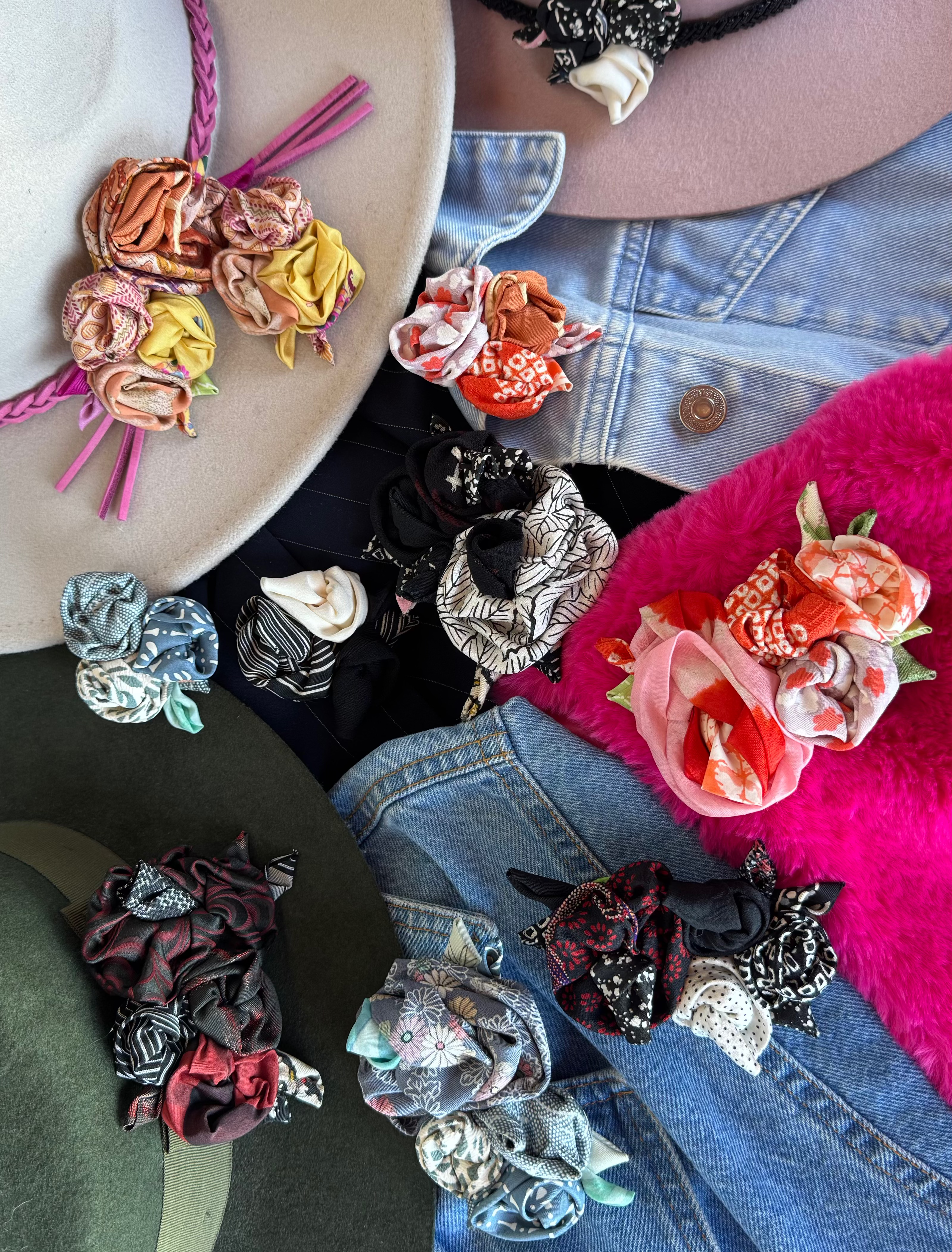 FEB 1st - IN PERSON - Silk Flower Brooch Workshop - These Hands Makers Collective