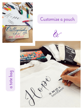 Load image into Gallery viewer, FEB 28th IN - PERSON - Calligraphy Club - Fabric Project edition - These Hands Makers Collective