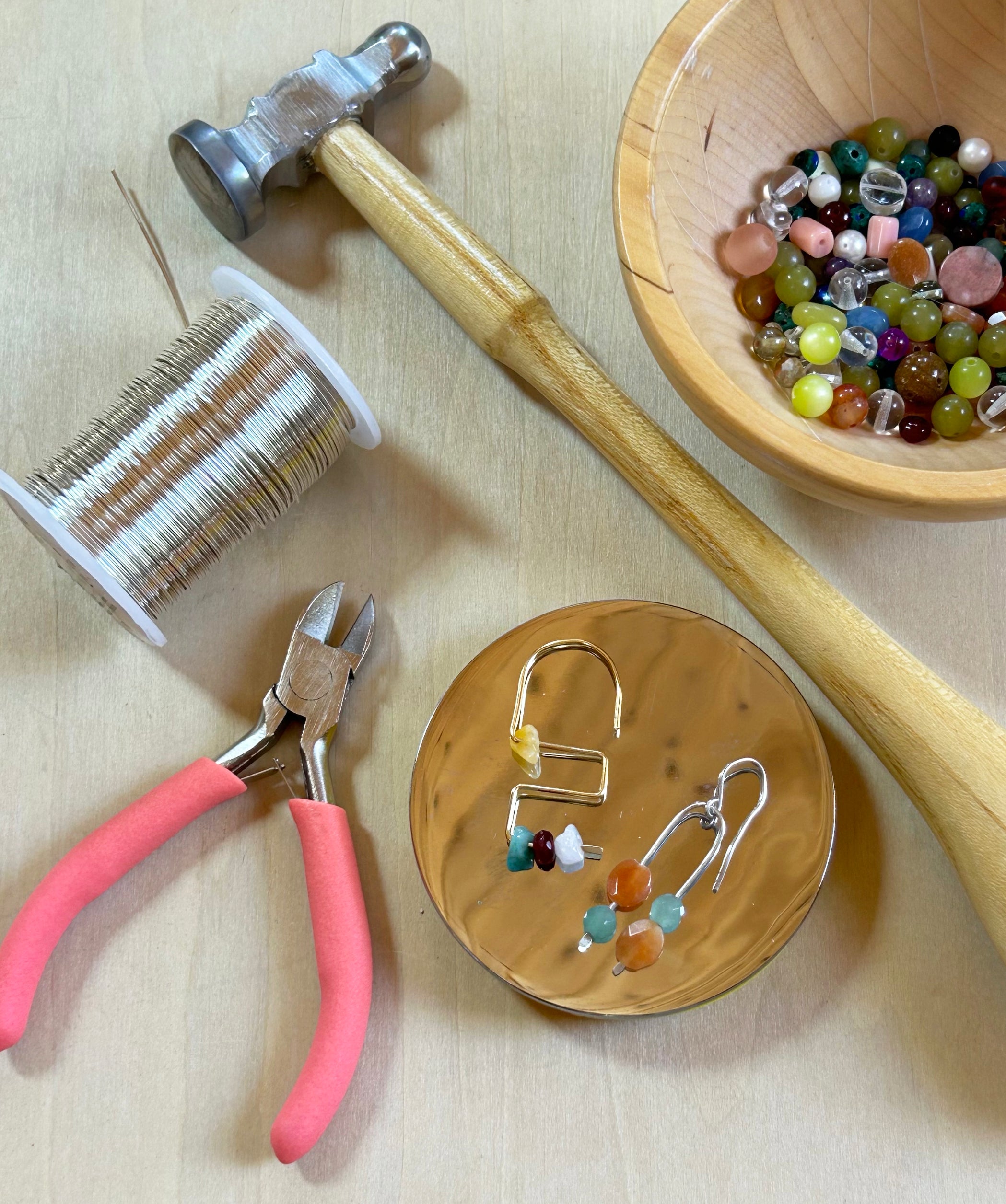 SEPT 26th - Geometric Wire and Bead Earrings Workshop
