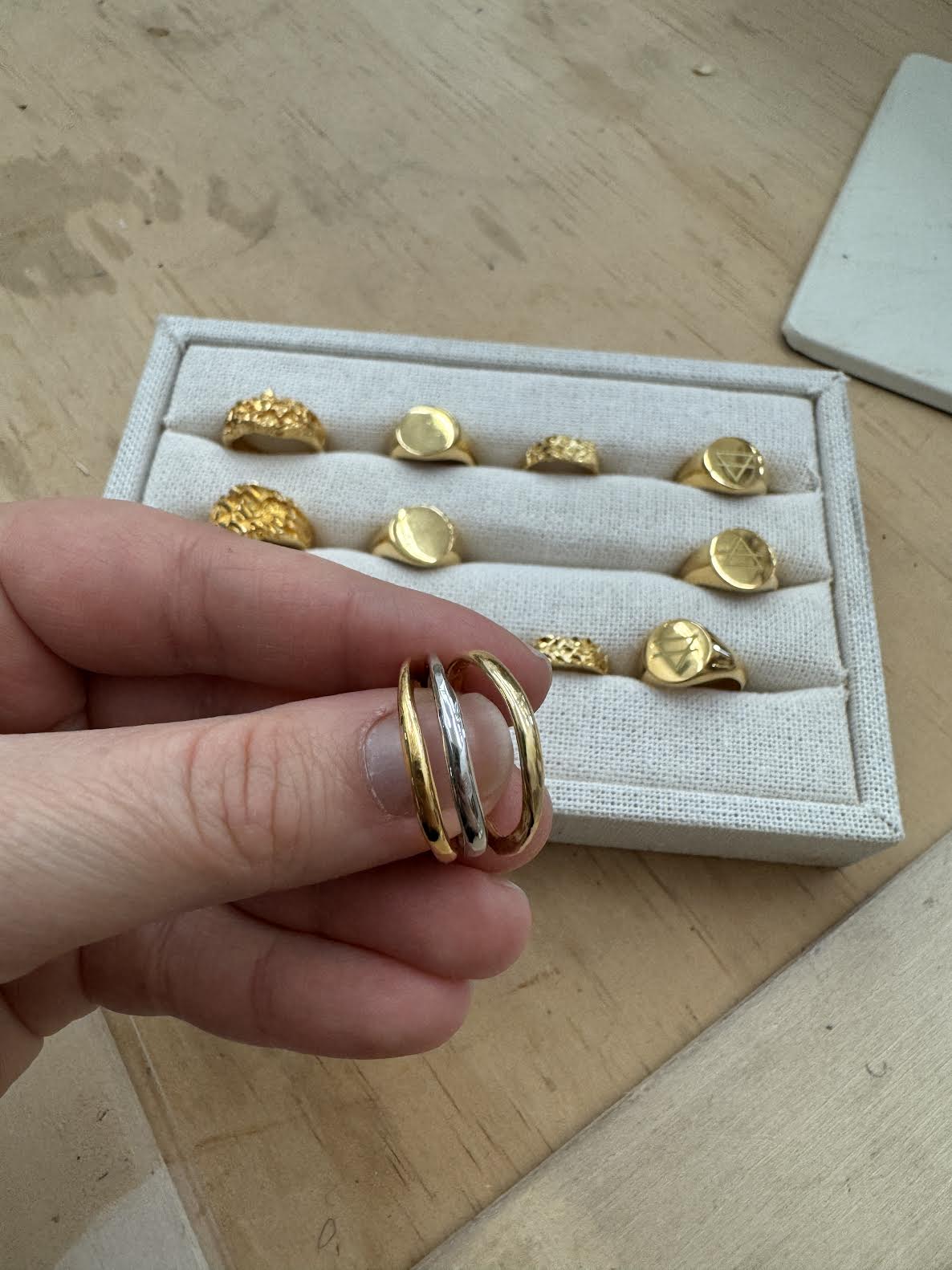 Gold Plated Brass Rings - These Hands Makers Collective
