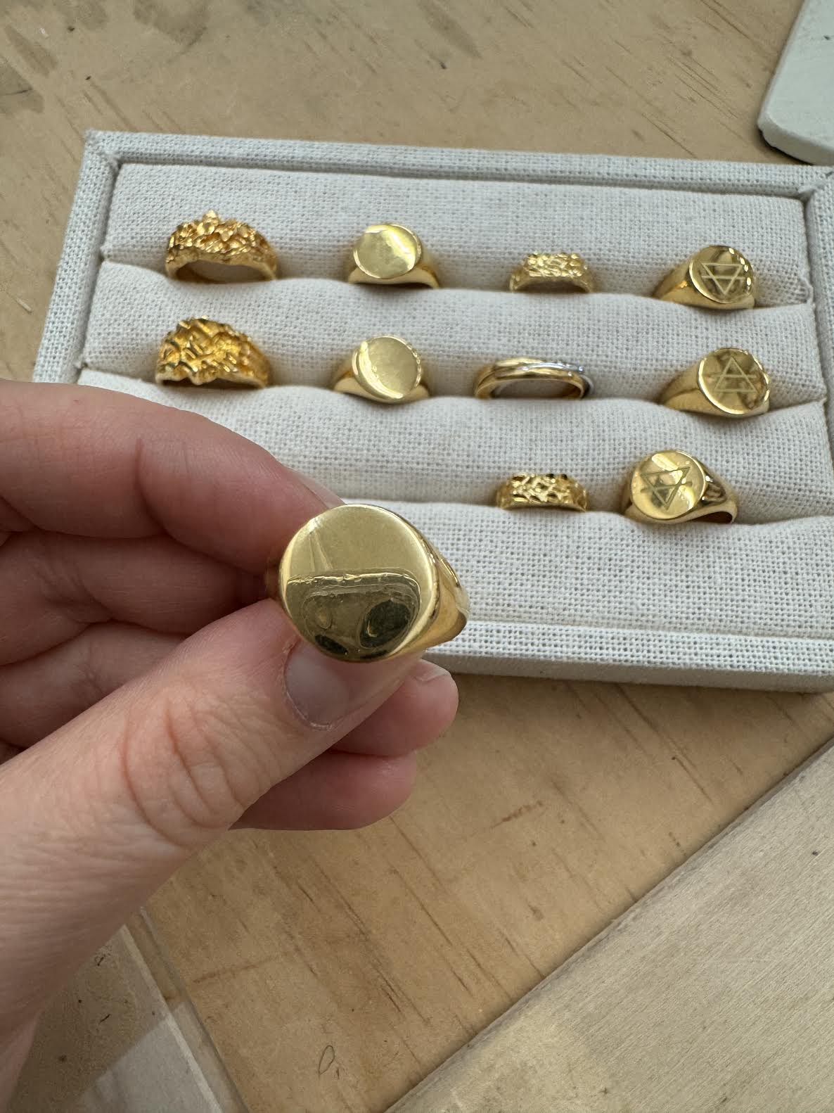 Gold Plated Brass Rings - These Hands Makers Collective