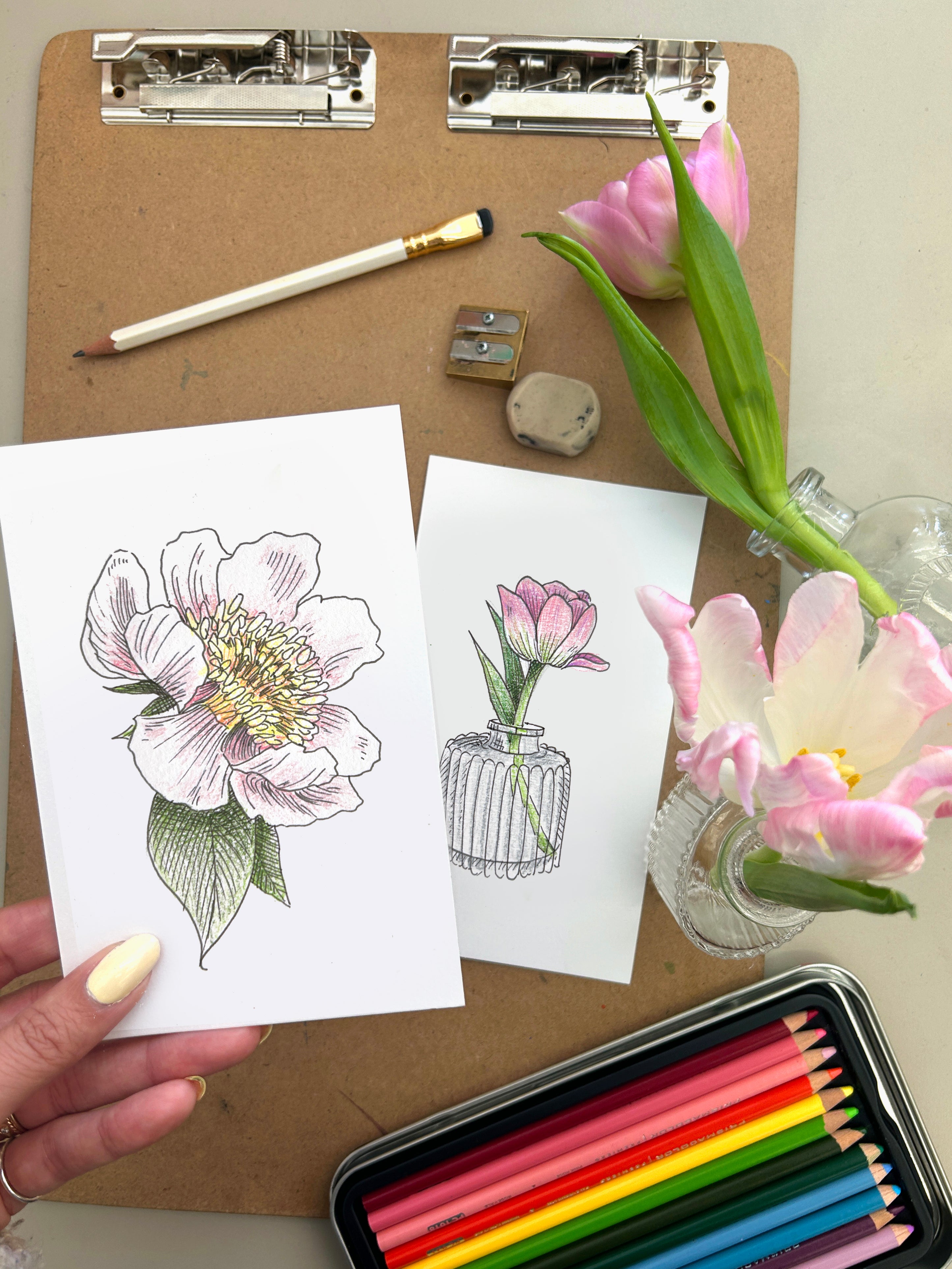 MAR 18th IN-PERSON - Inked Floral Drawings with Annie Brown