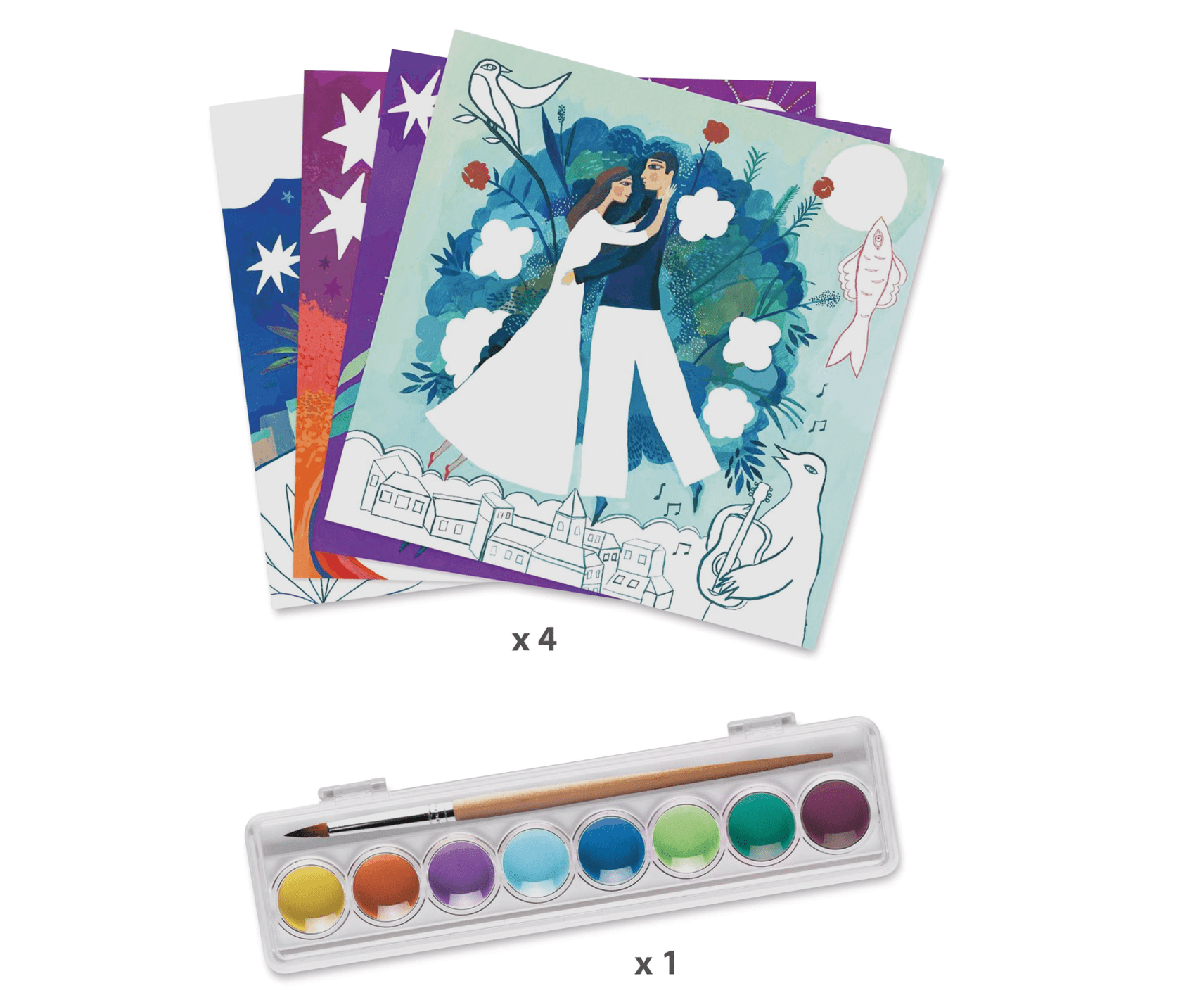 Inspired by Marc Chagall Gouache Paint kit - These Hands Makers Collective