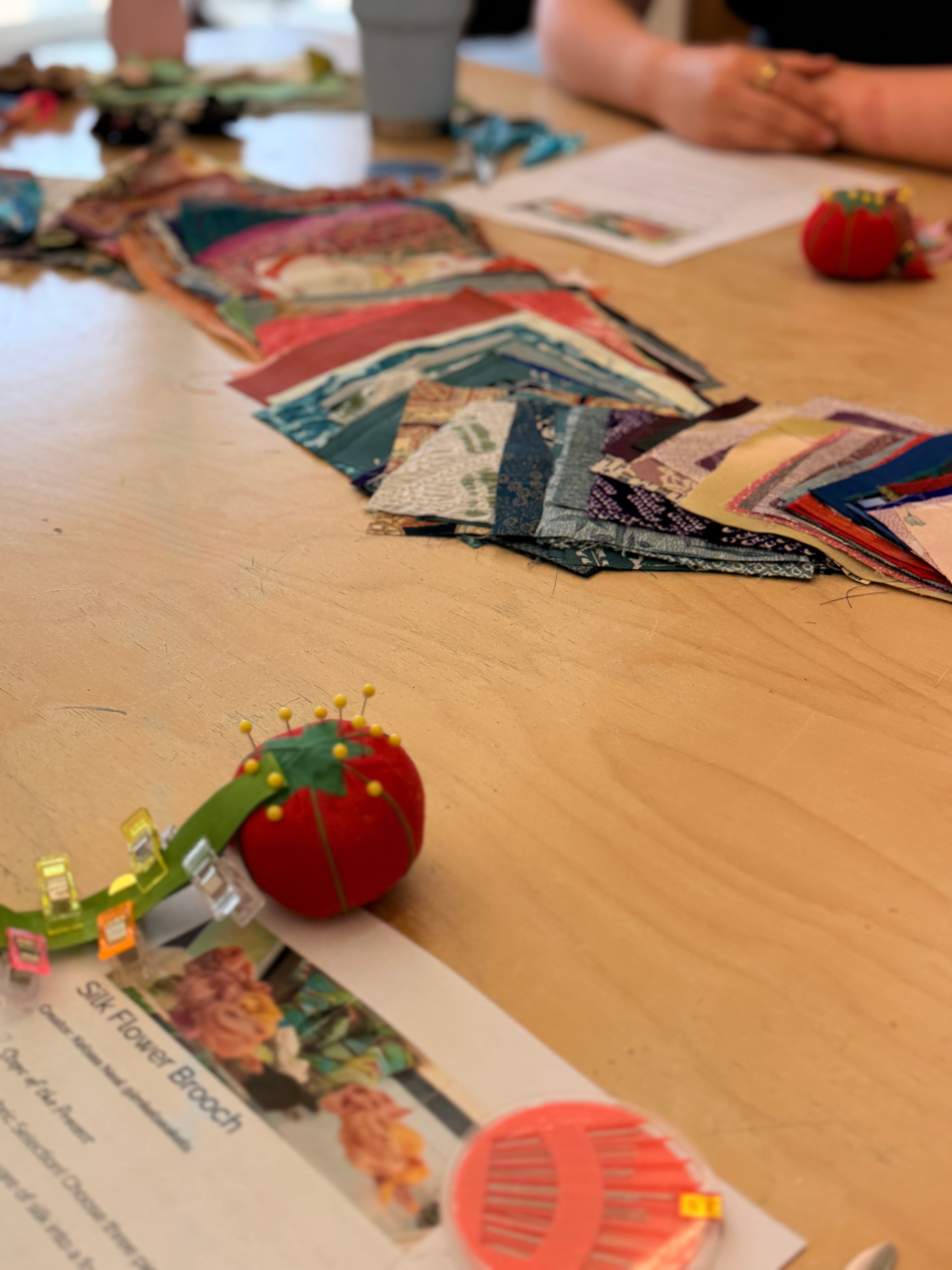 JUN 7th - Beginning Hand Sewing - Silk Flower Purse Charm Workshop - These Hands Makers Collective