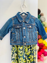 Load image into Gallery viewer, Kids Jean Jacket with Sagittarius Embroidery by Maggie Morris - These Hands Makers Collective