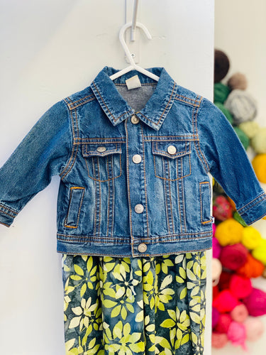 Kids Jean Jacket with Sagittarius Embroidery by Maggie Morris - These Hands Makers Collective