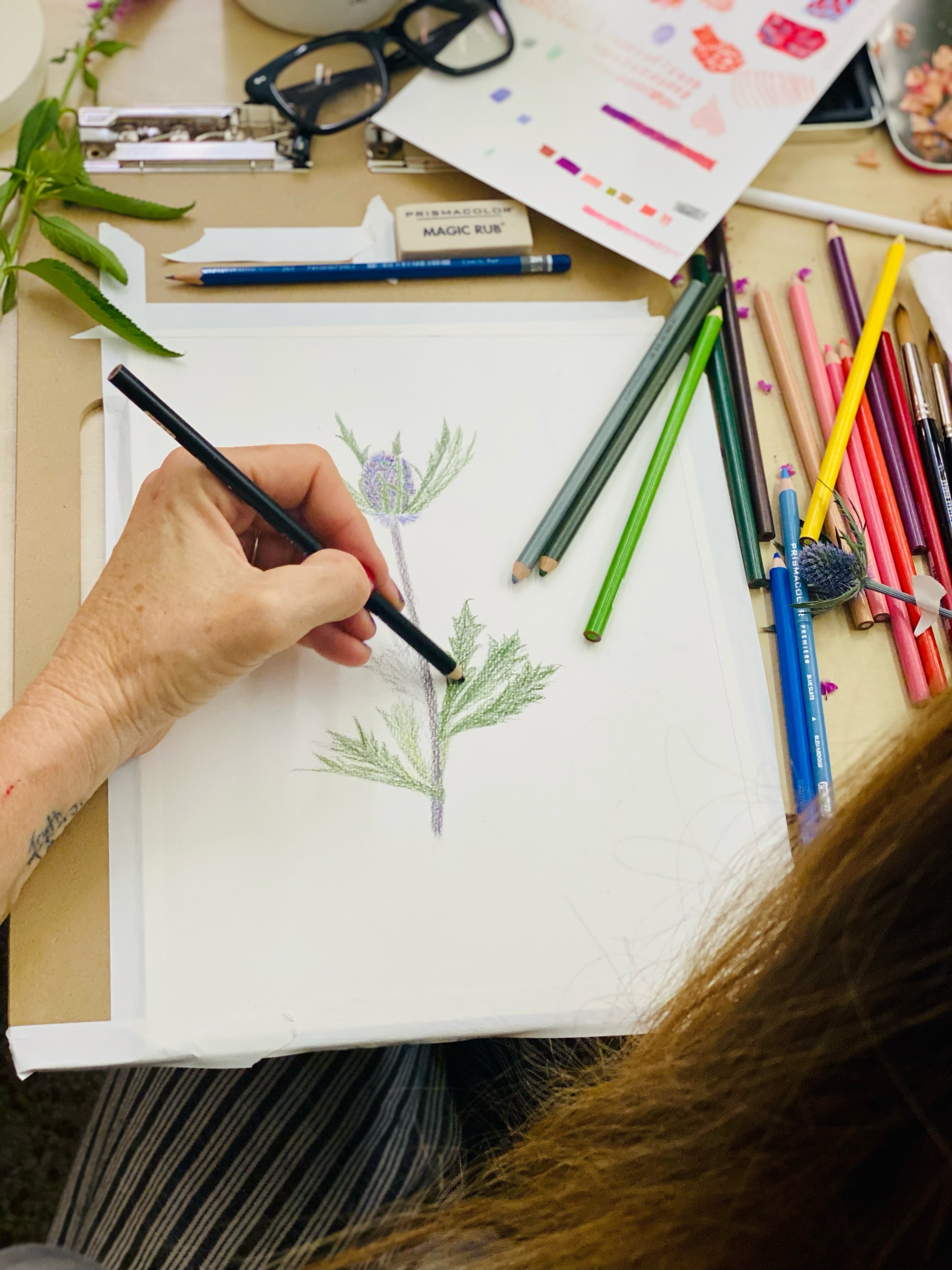 MAR 18th IN - PERSON - Inked Floral Drawings with Annie Brown - These Hands Makers Collective