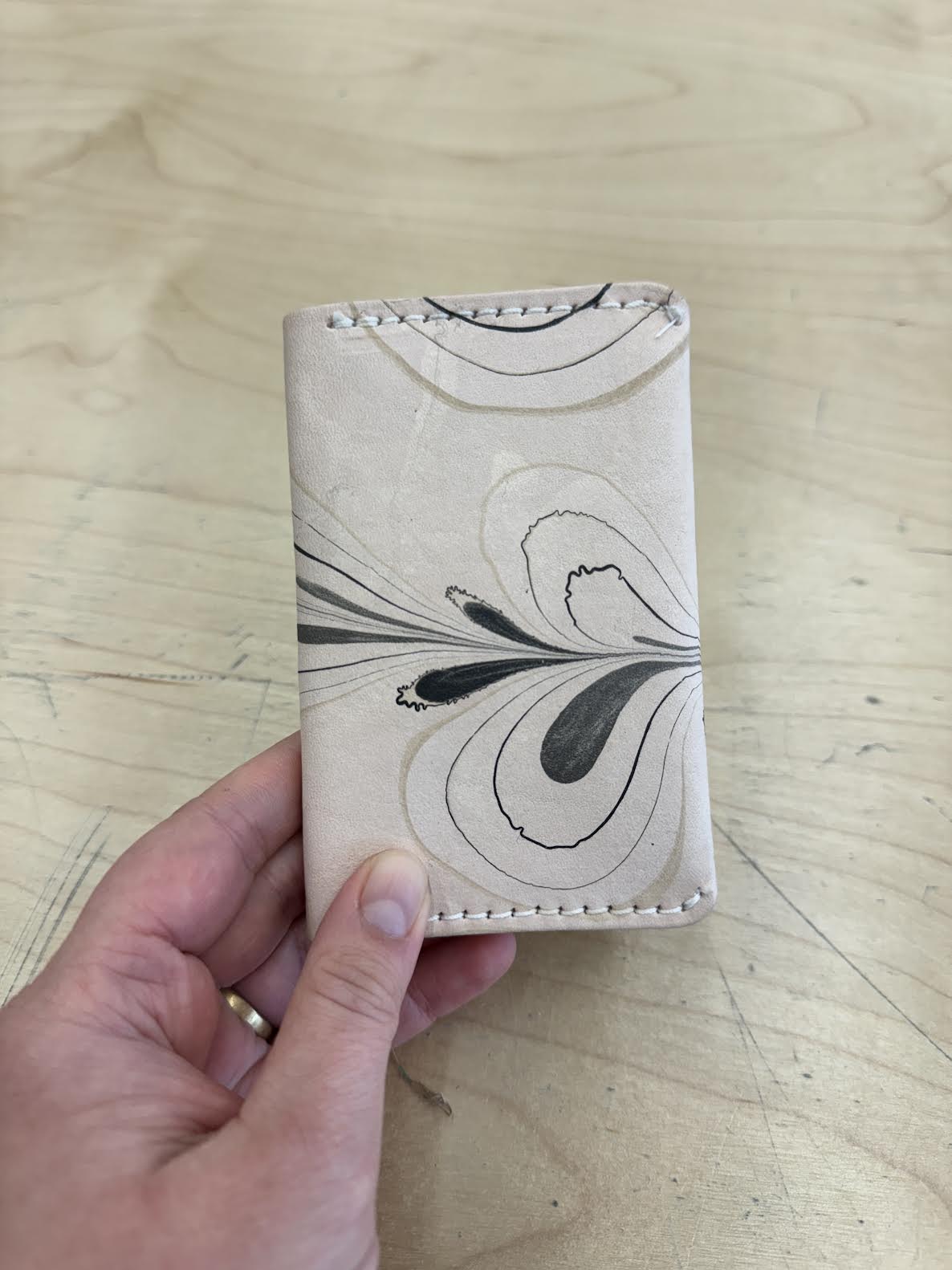Marbled Leather Wallet - These Hands Makers Collective
