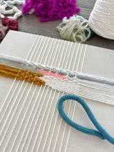 Load image into Gallery viewer, MAY 18th IN - PERSON - Weave Over Raw Canvas with Mirina Moloney - These Hands Makers Collective