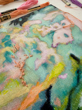 Load image into Gallery viewer, May 30th - Paint &amp; Stitch on Raw Canvas with Mirina Moloney - These Hands Makers Collective