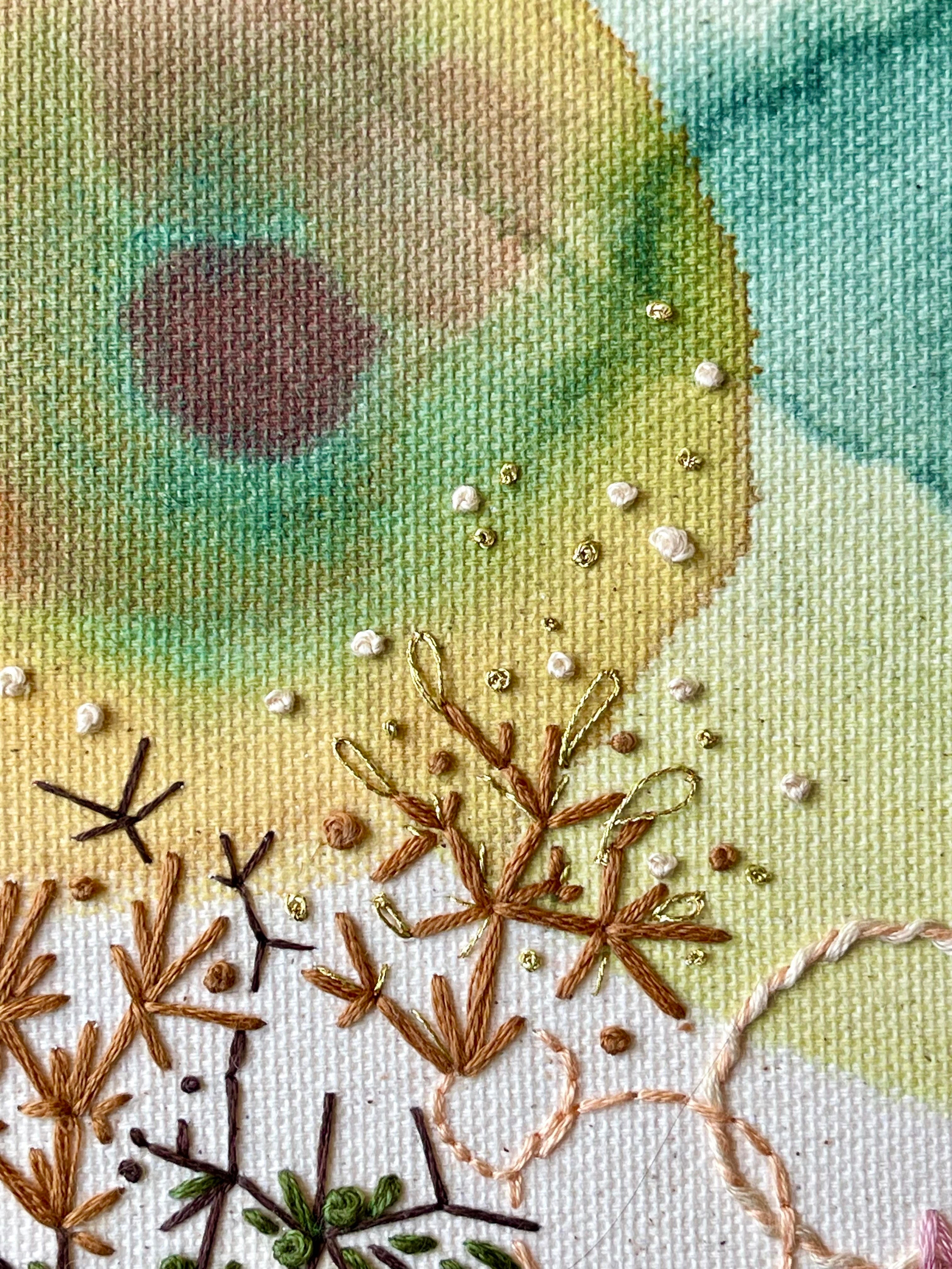 May 30th - Paint & Stitch on Raw Canvas with Mirina Moloney - These Hands Makers Collective