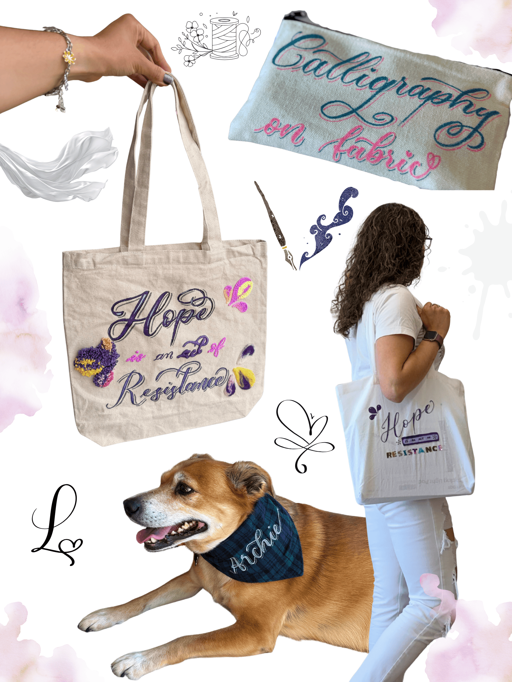 May 9 - Calligraphy Club: Fabric Edition - These Hands Makers Collective