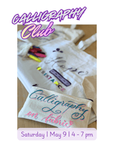 Load image into Gallery viewer, May 9 - Calligraphy Club: Fabric Edition - These Hands Makers Collective