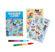 Load image into Gallery viewer, Mini Traveler Activity Kit: SuperKids &amp; Pets - These Hands Makers Collective