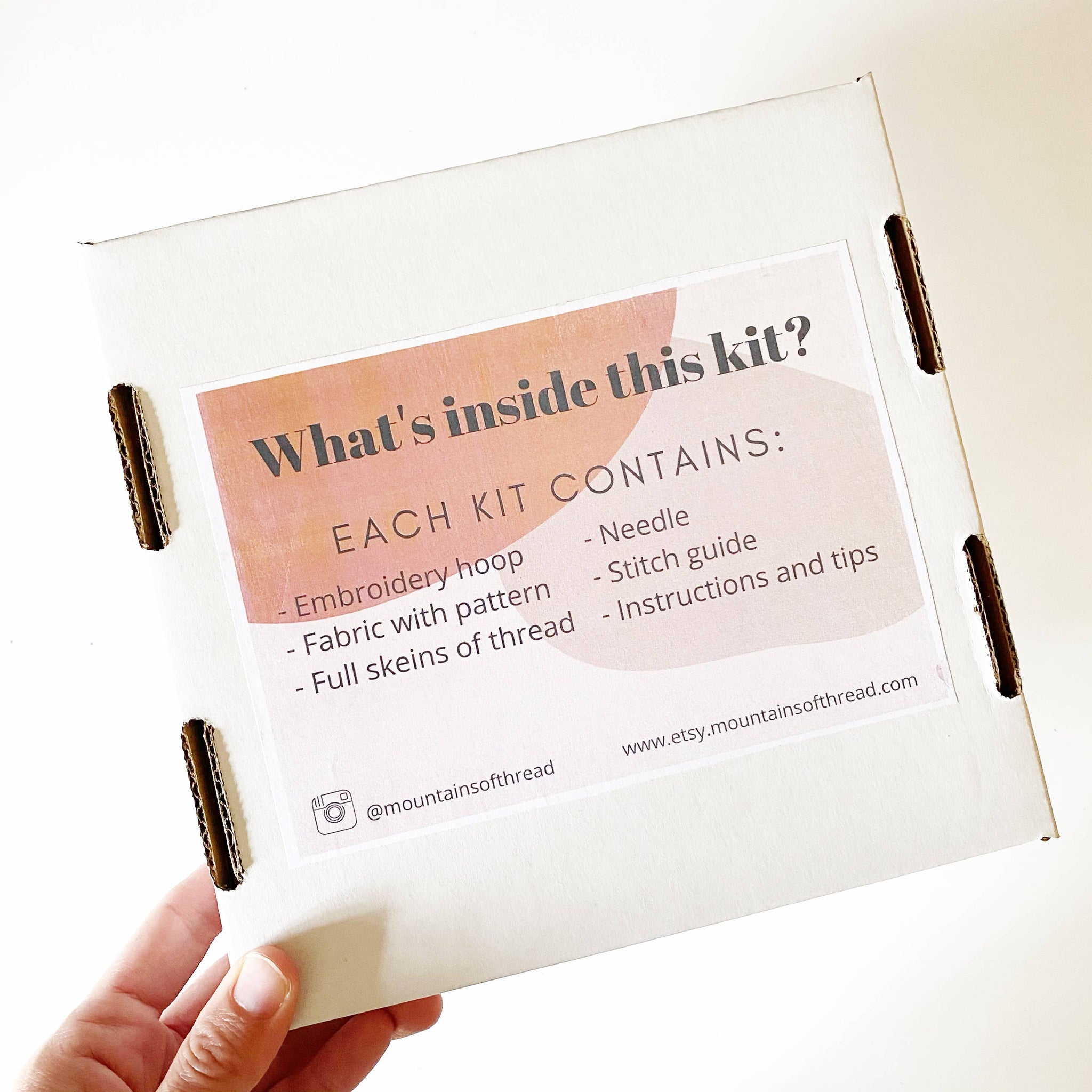 Minimalist Desert Embroidery Kit with Supplies - These Hands Makers Collective