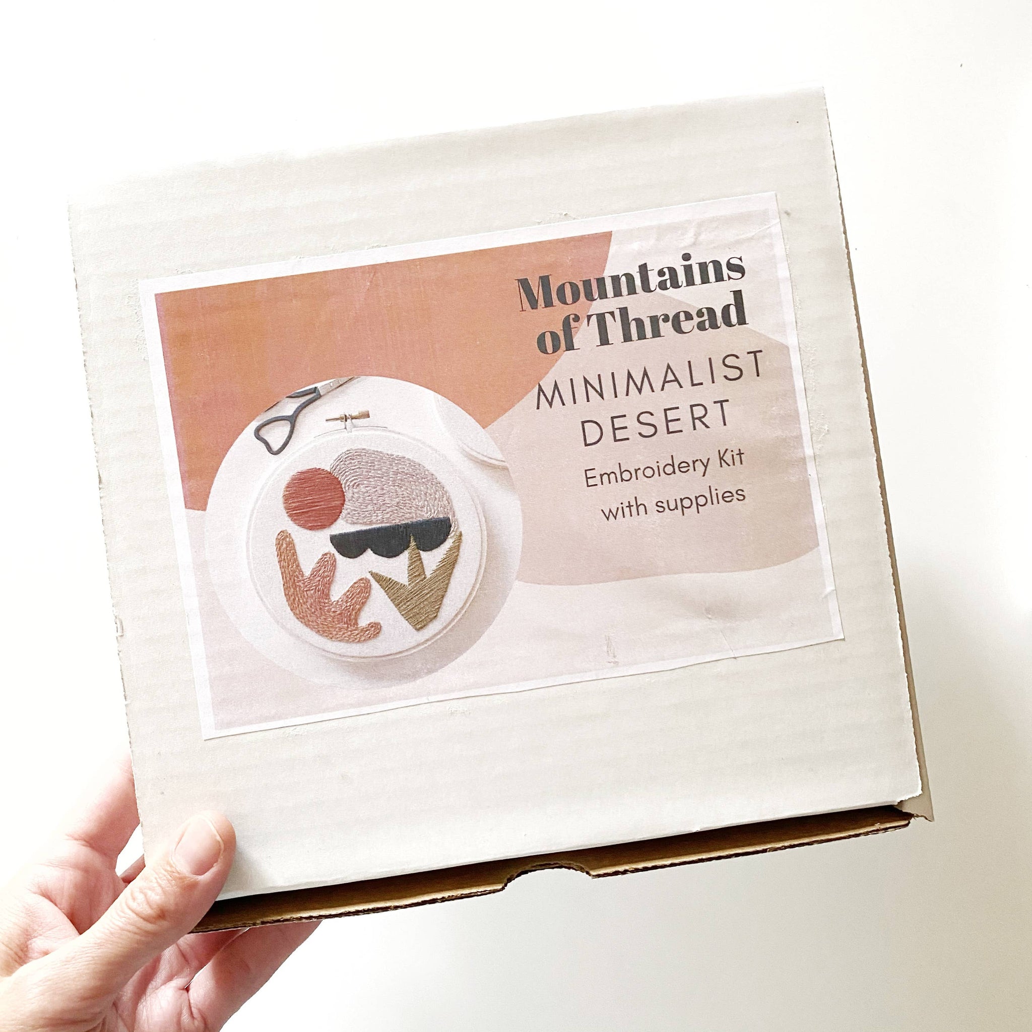 Minimalist Desert Embroidery Kit with Supplies - These Hands Makers Collective