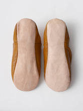 Load image into Gallery viewer, Moroccan Babouche Basic Slippers, Caramel: Medium - These Hands Makers Collective