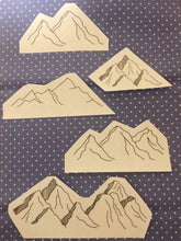 Load image into Gallery viewer, Mountains - Peel Stick and Stitch Hand Embroidery Patterns - These Hands Makers Collective