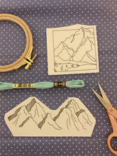 Load image into Gallery viewer, Mountains - Peel Stick and Stitch Hand Embroidery Patterns - These Hands Makers Collective