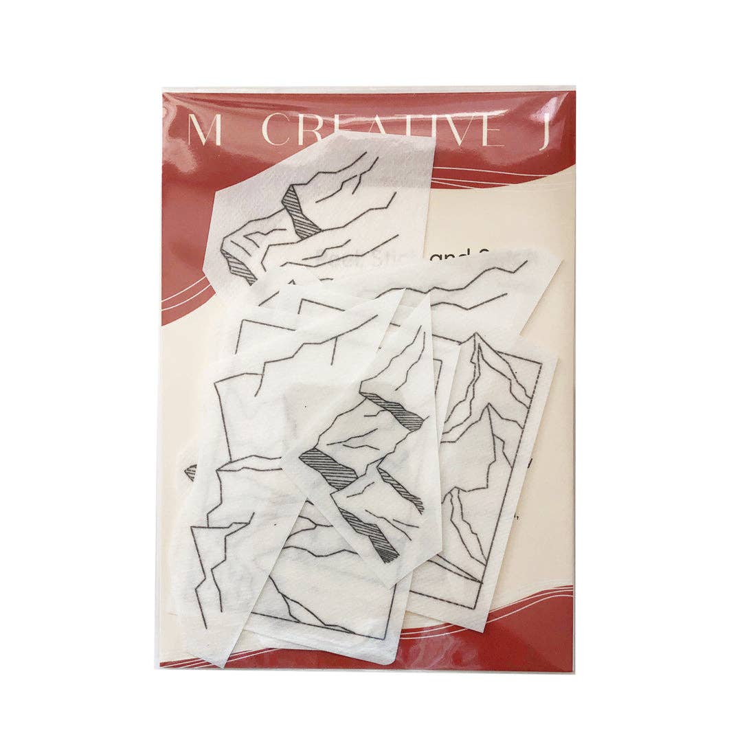 Mountains - Peel Stick and Stitch Hand Embroidery Patterns - These Hands Makers Collective