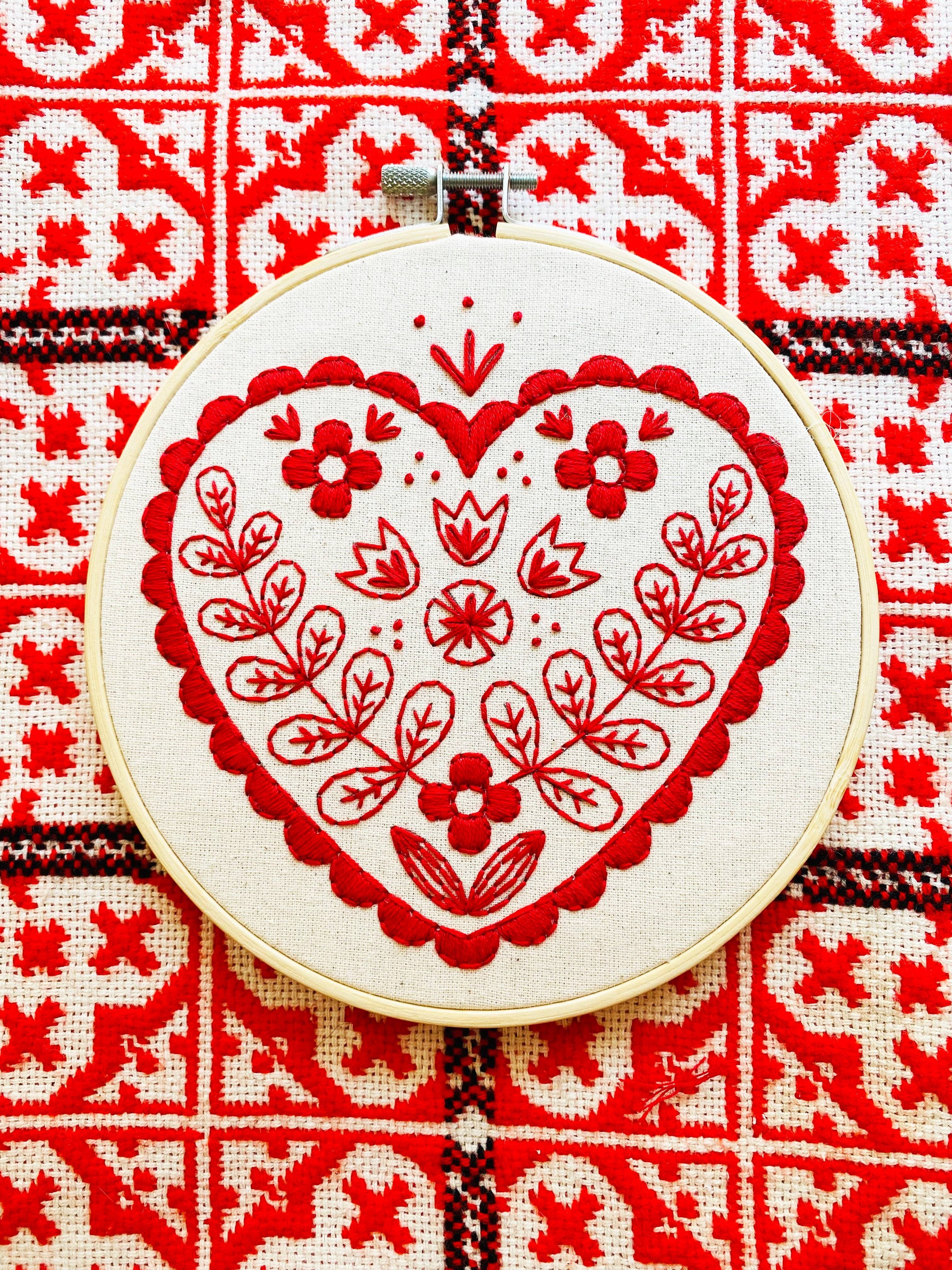 Nordic Heart Complete Embroidery Kit - These Hands Makers Collective