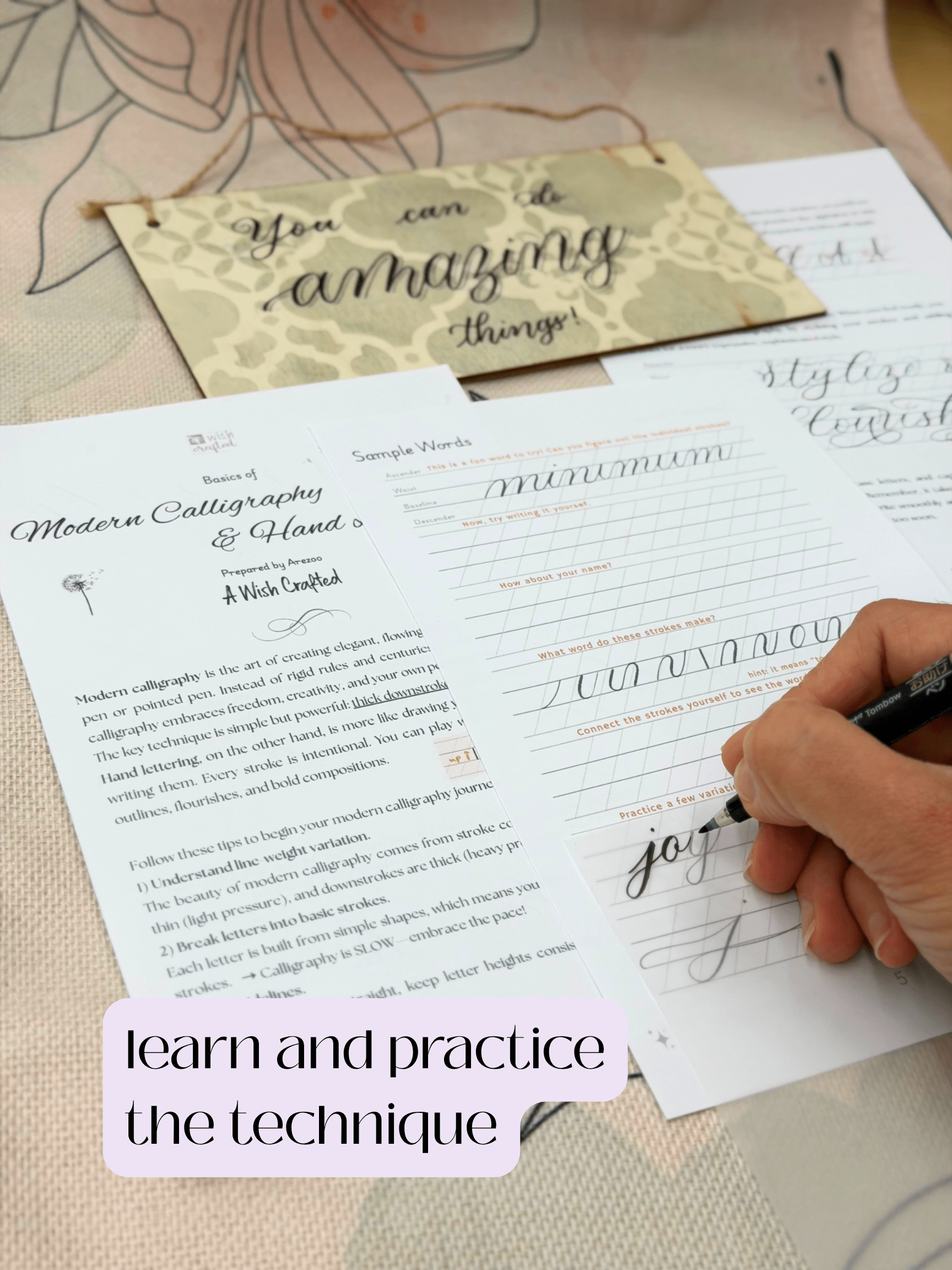NOV 10th - Calligraphy Club: Lettering Playground - These Hands Makers Collective