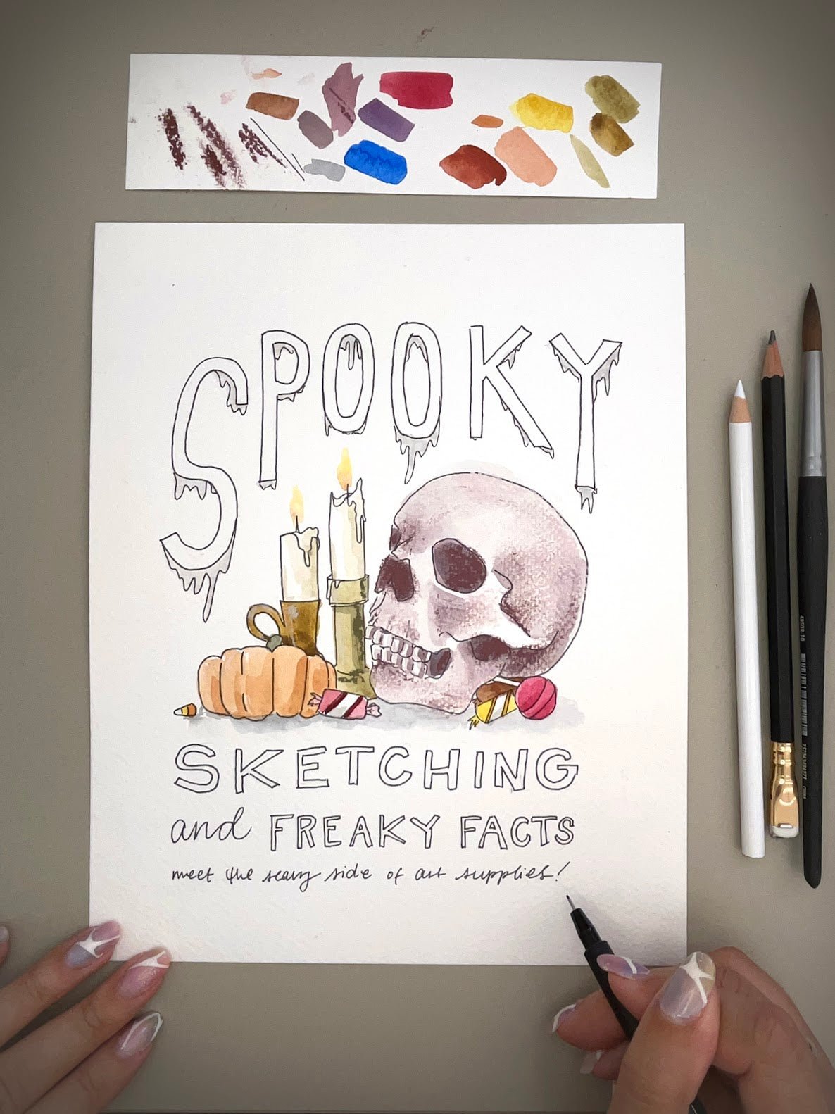 OCT 28th - Spooky Sketching & Freaky Facts with Annie Brown - These Hands Makers Collective