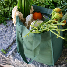 Load image into Gallery viewer, Organic Cotton Deluxe Grocery Bag w/ Sleeves - Simple Ecology: Natural - These Hands Makers Collective