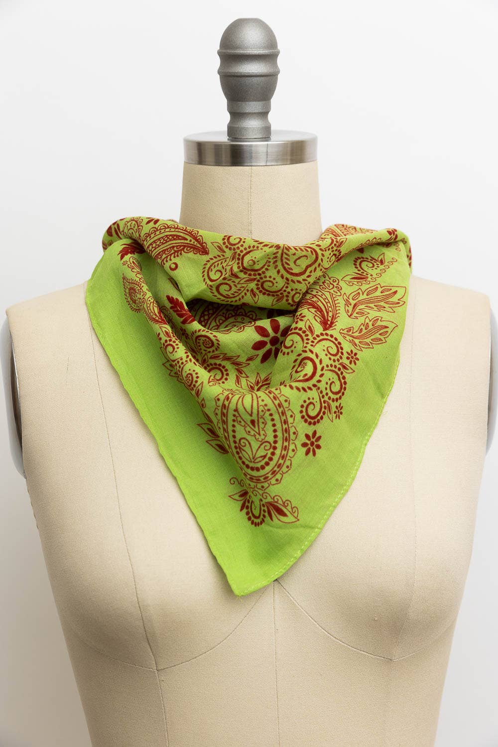Paisley Floral Patterned Bandana: Rust - These Hands Makers Collective