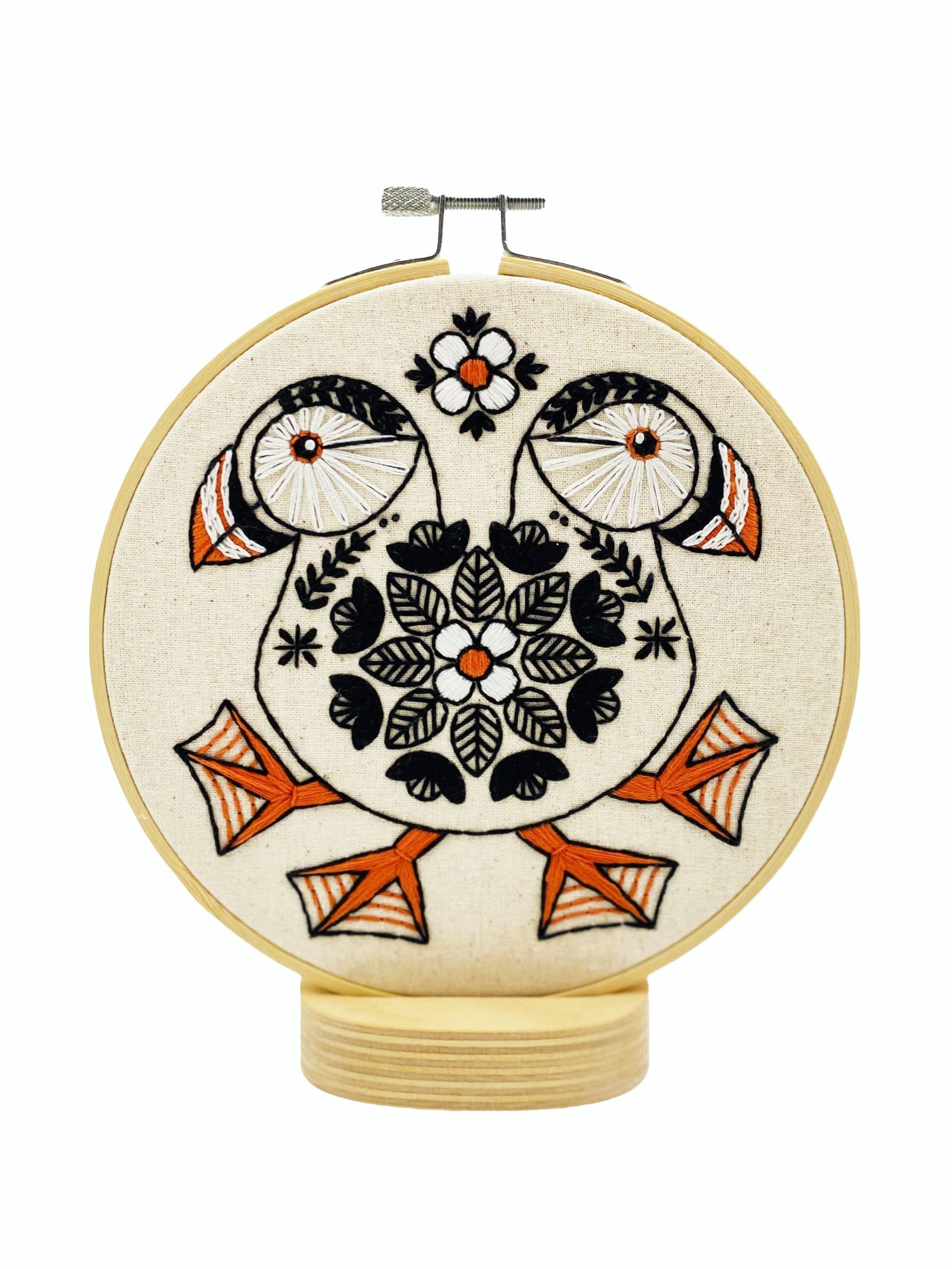 Puffin Complete Embroidery Kit - These Hands Makers Collective