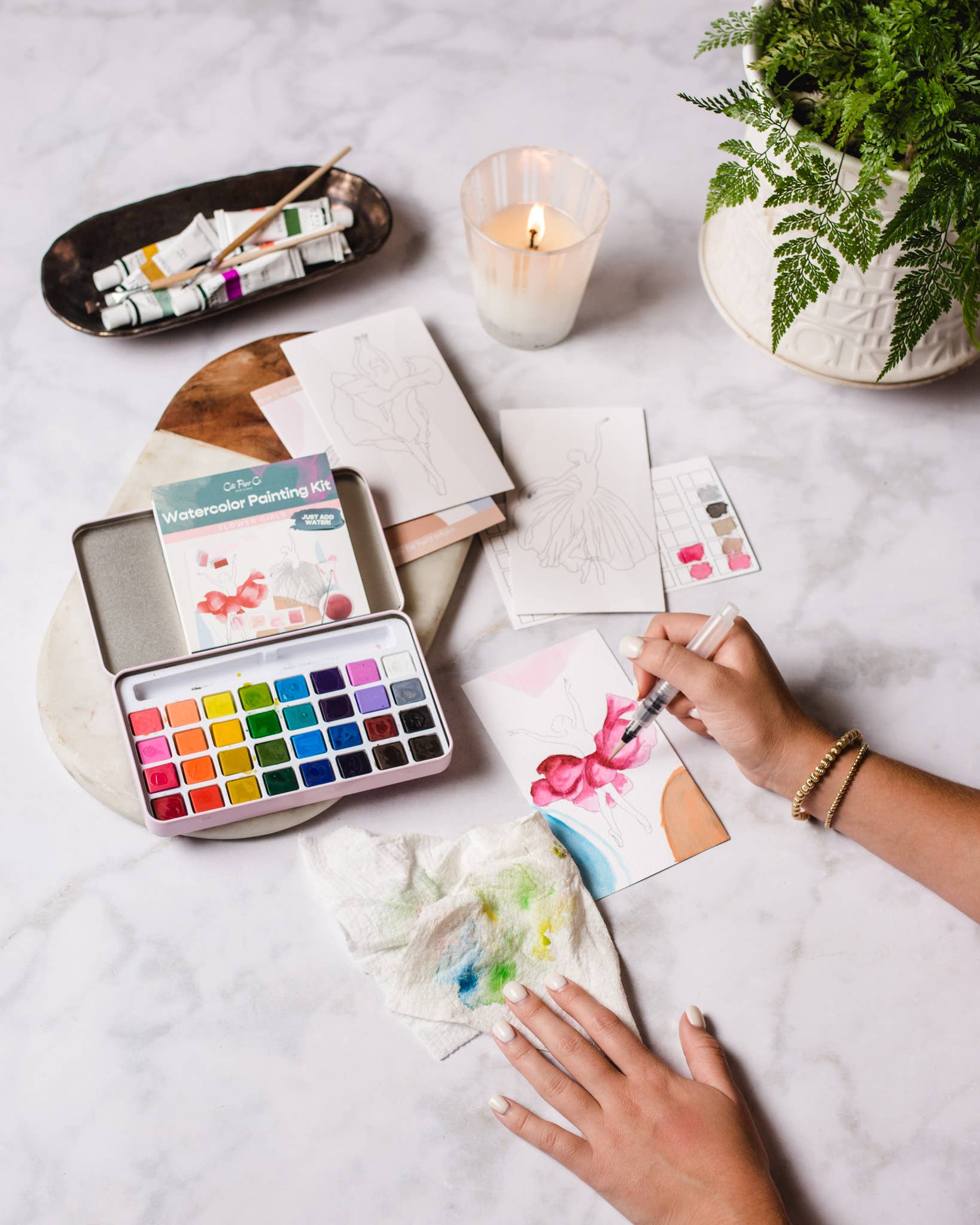 Seaside Studies watercolor painting kit - These Hands Makers Collective