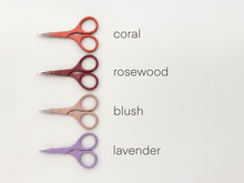 Load image into Gallery viewer, Small needlecraft scissors, tiny embroidery scissors: Rosewood - These Hands Makers Collective