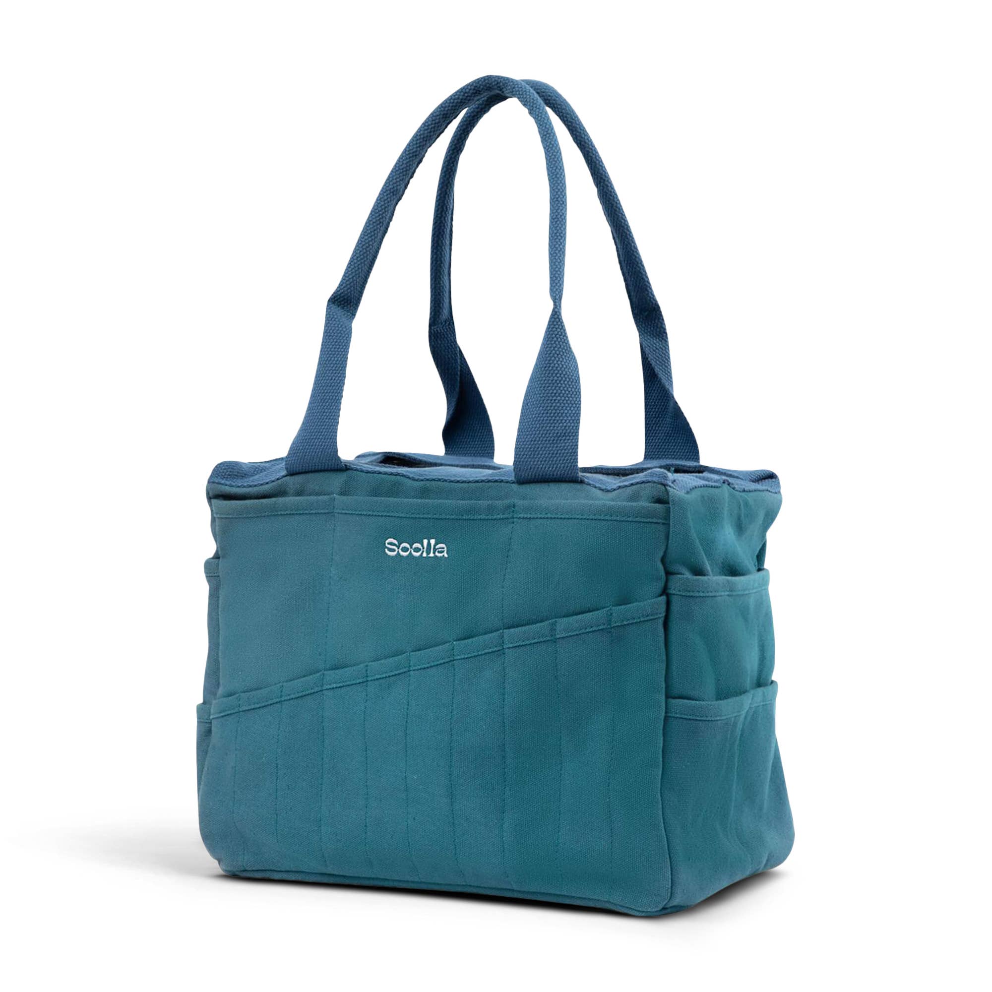 Soolla Studio Artist Bag, Aquamarine, Knitting Tote - These Hands Makers Collective