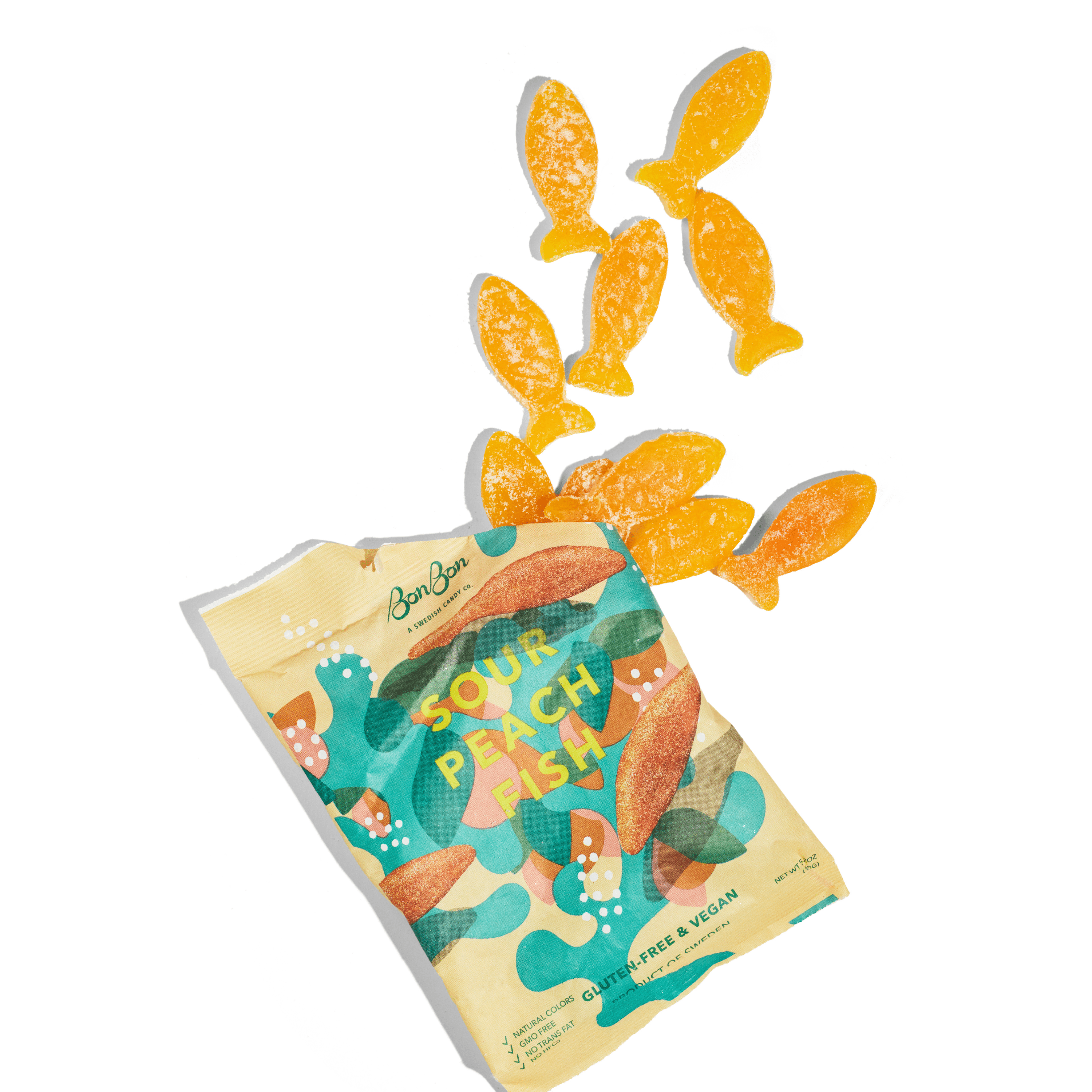Sour Peach Fish - Swedish Candy 5.2oz (150g) - These Hands Makers Collective