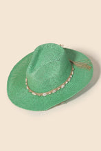 Load image into Gallery viewer, Straw Weave Cowrie Shell Rope Strap Cowboy Hat: KA - These Hands Makers Collective