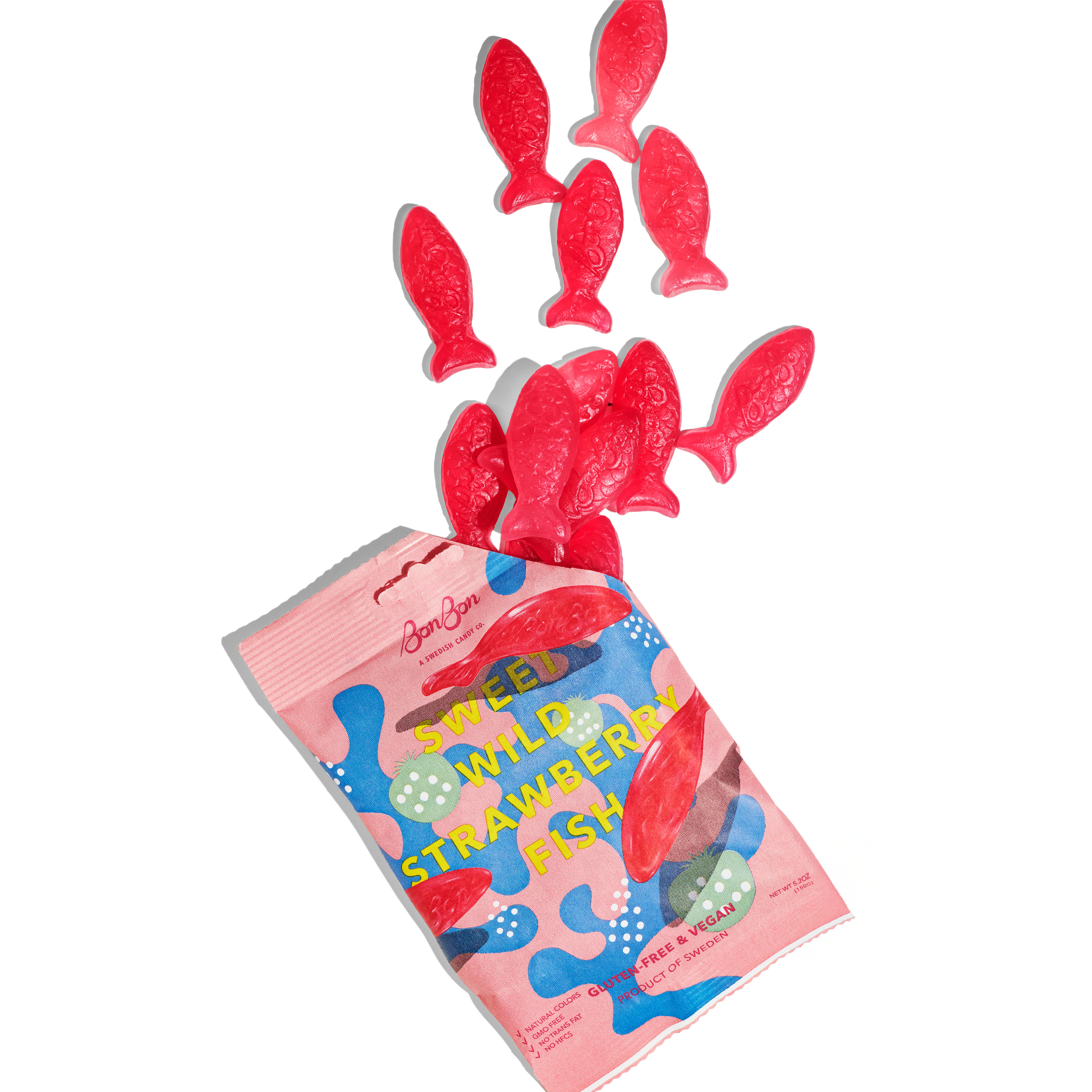 Sweet Wild Strawberry Fish - Swedish Candy 5.2oz (150g) - These Hands Makers Collective