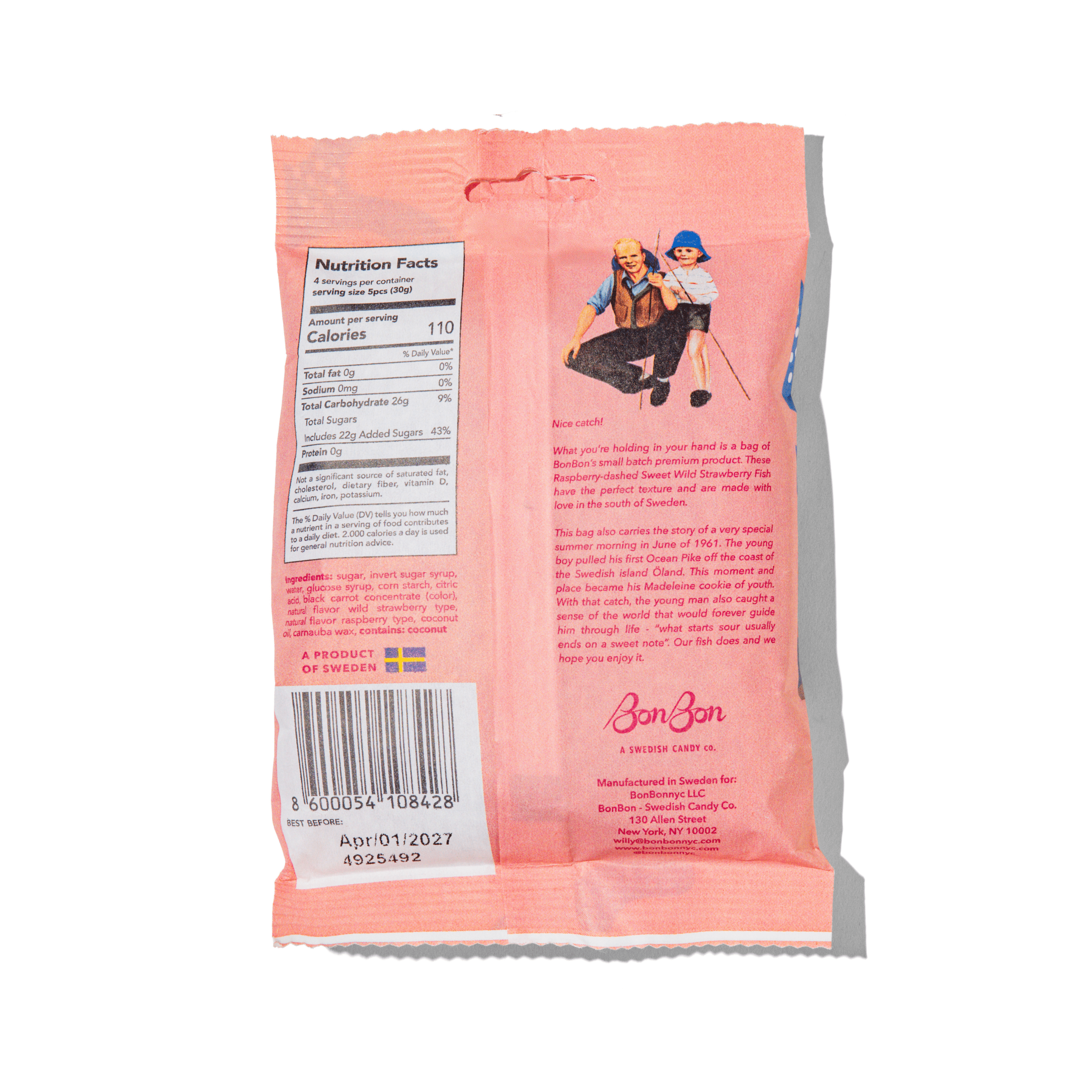 Sweet Wild Strawberry Fish - Swedish Candy 5.2oz (150g) - These Hands Makers Collective