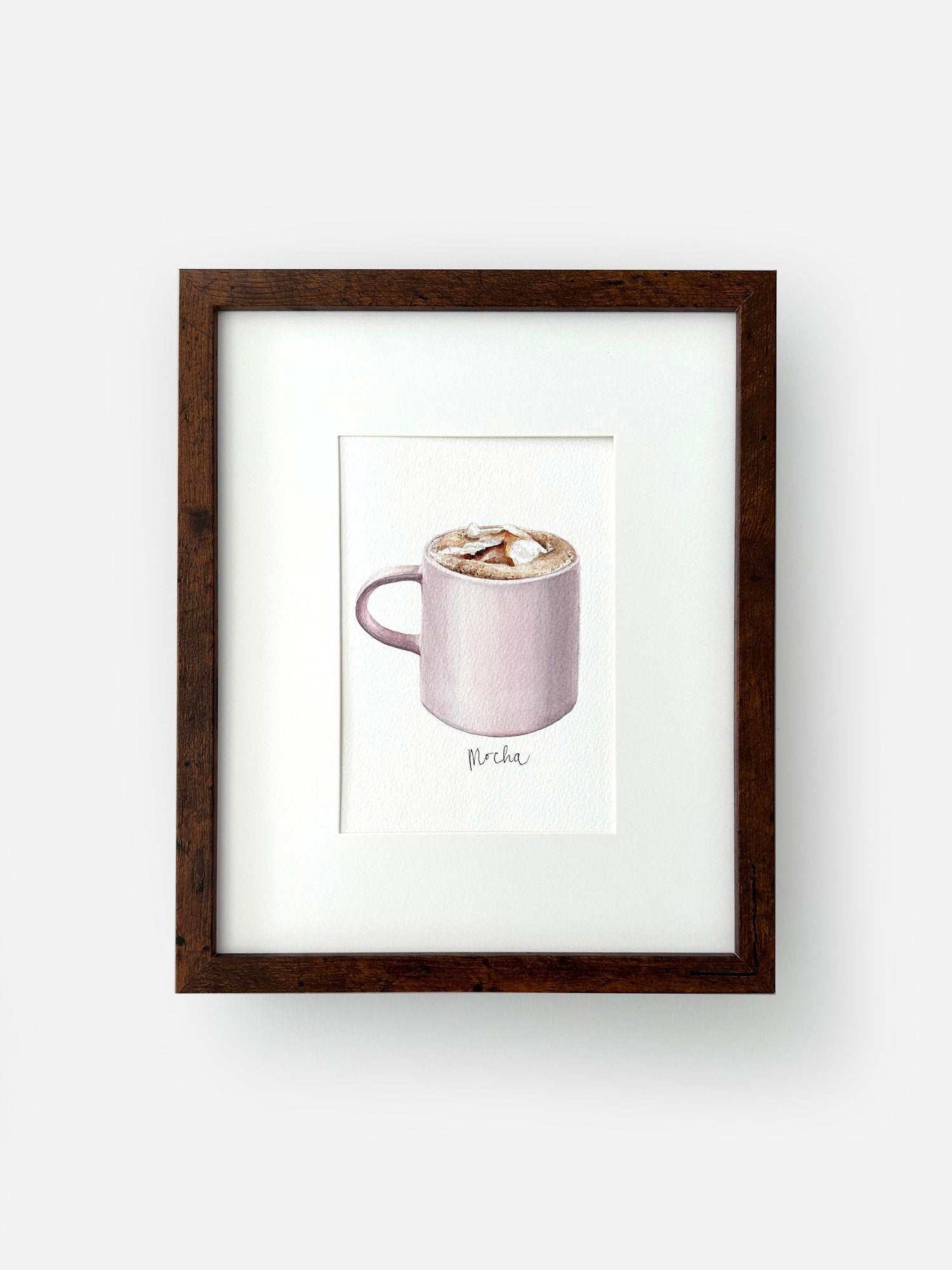 The Coffee Date Collection - Framed Original Watercolor Paintings - These Hands Makers Collective