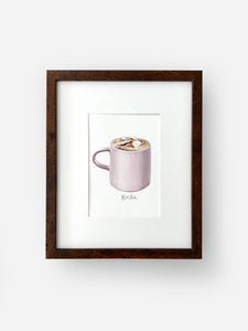 The Coffee Date Collection - Framed Original Watercolor Paintings - These Hands Makers Collective