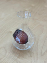 Load image into Gallery viewer, Vintage Clear &amp; Purple Glass Sake Decanter Server